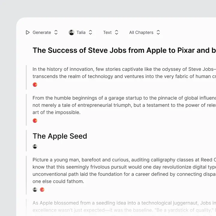 a close up of an interface displaying the project page with a script on it